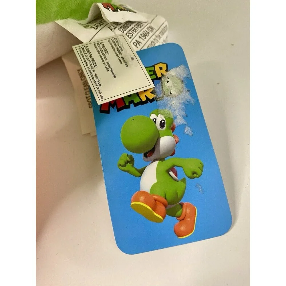 Nintendo Super Mario 20 Inch Yoshi Plush Pillow‎ Toy Green Shell Pocket W/ Tag